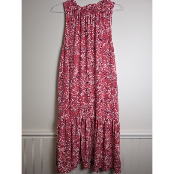 Banana Republic Dresses & Skirts - Banana  Republic Tiered Midi Sleeveless Sundress Pink Art Geometric Boho XL